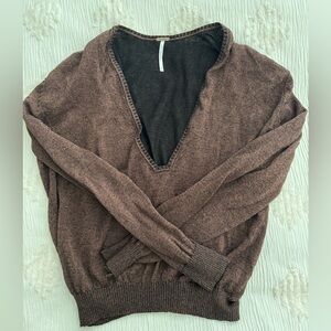 Free People Plunge V-Neck Longsleeve